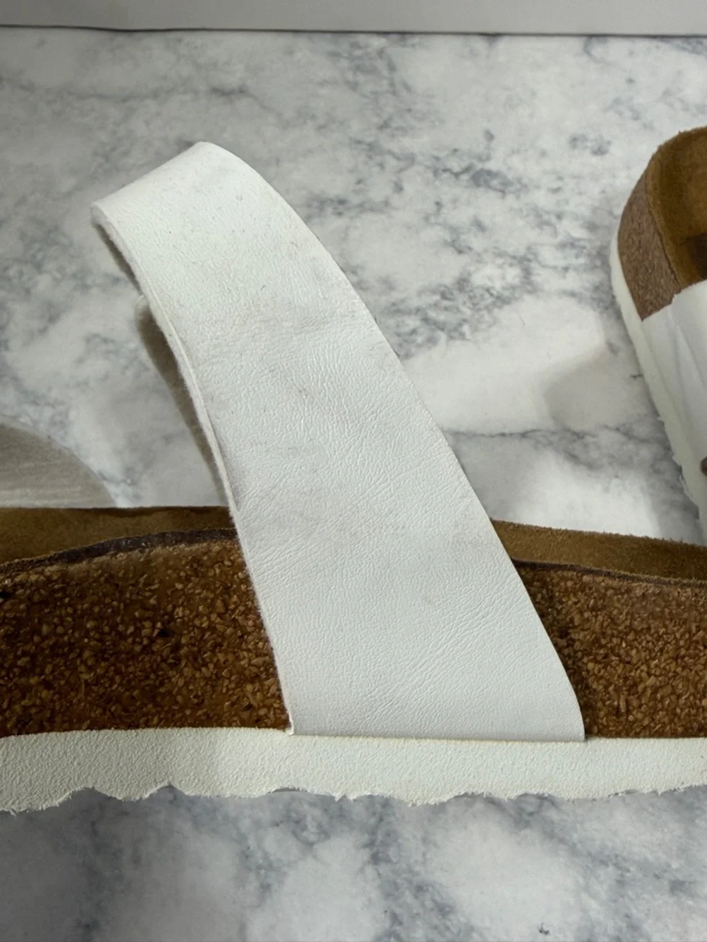 Birkenstock Betula Mia Soft White Narrow leather sandals women’s 11 men’s 9 - Picture 11 of 12